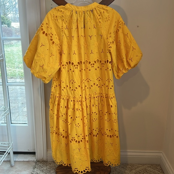 Anthropologie, 100% cotton, yellow dress size medium - Picture 2 of 9